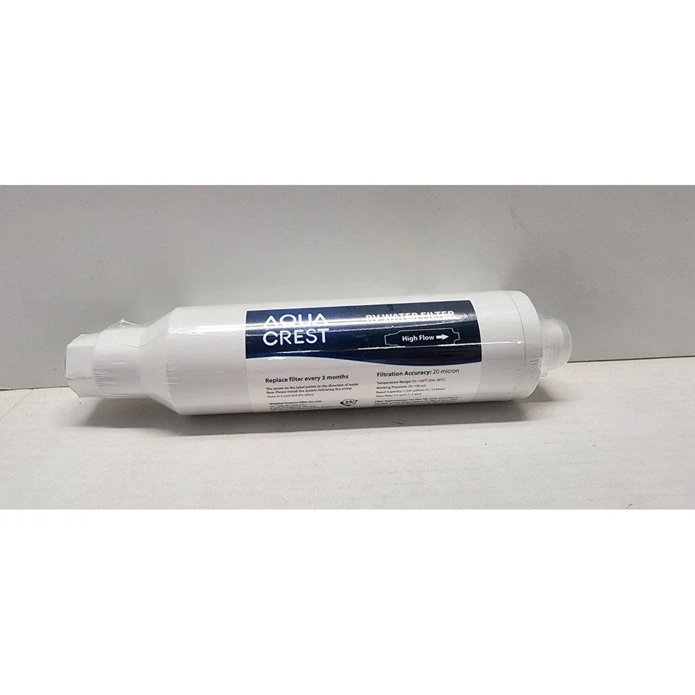 AQUA CREST‎ RV Inline Water Filter,for RVs , Drinking & Washing Filter 1350 Gal